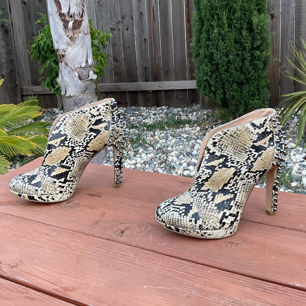 BCBGMaxAzria Snakeskin Heeled Boots